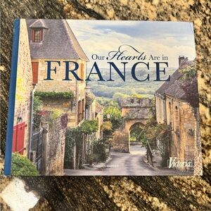 “Our Hearts Are in France”       Coffee Table Book - Blue and Multicolor